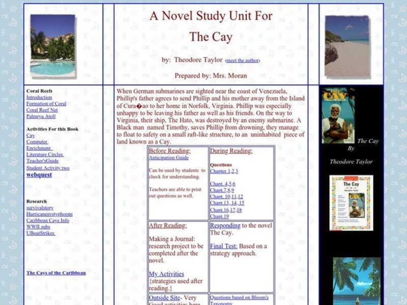 A Novel Study Unit for The Cay Unit Plan