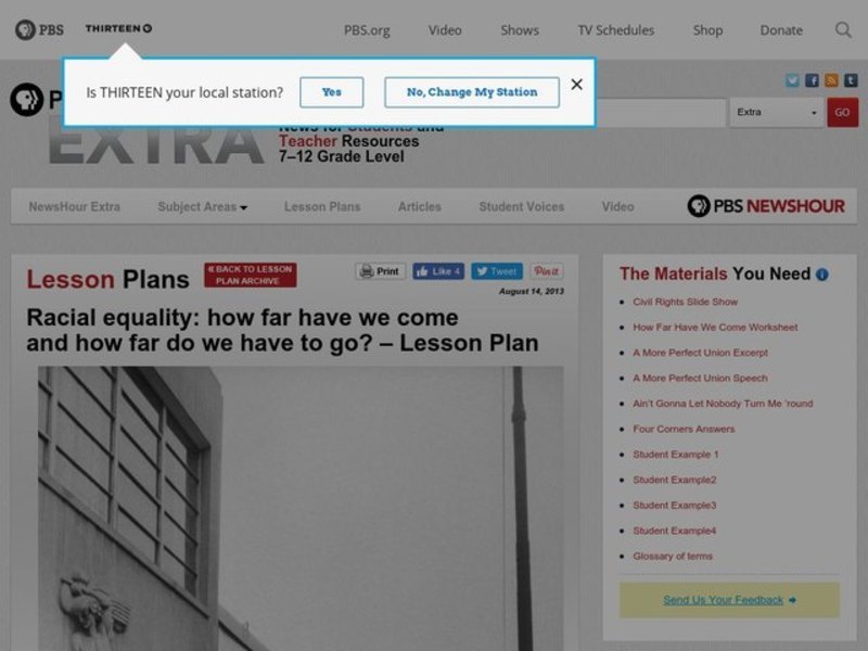 Racial Equality: How Far Have We Come and How Far Do We Have To Go? Lesson Plan