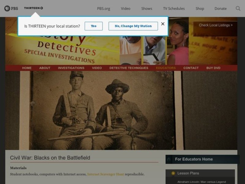 Civil War: Blacks on the Battlefield Lesson Plan