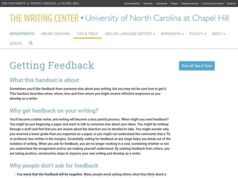 Getting Feedback Website
