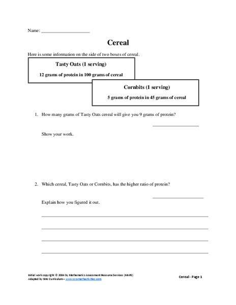 Cereal Assessment