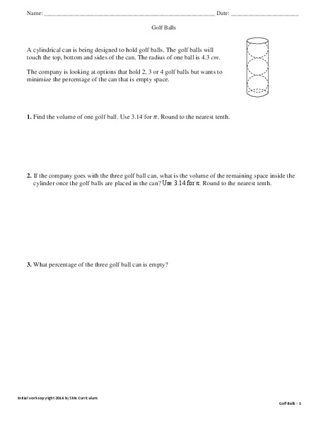Golf Balls Assessment