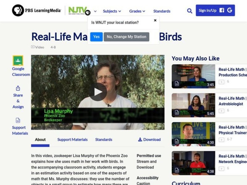 Real-Life Math | Zoo Keeper, Birds Instructional Video