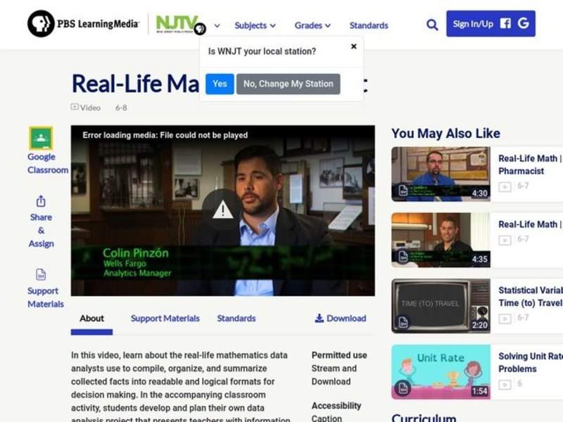 Real-Life Math | Data Analyst Instructional Video