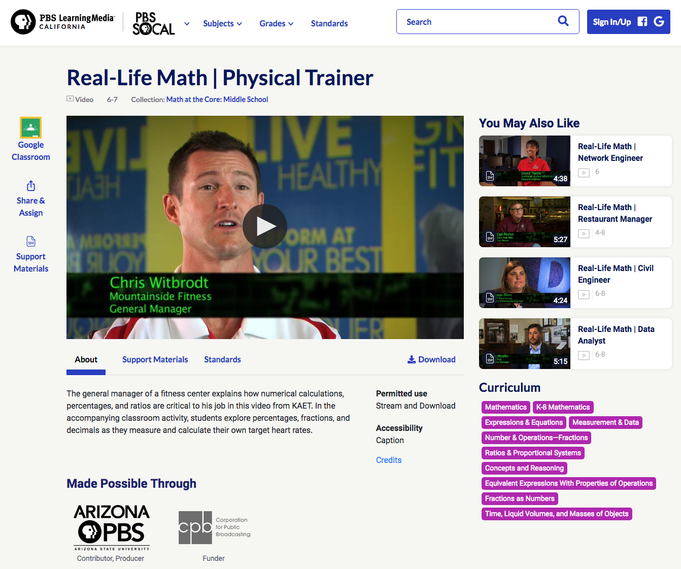 Real-Life Math | Physical Trainer Instructional Video