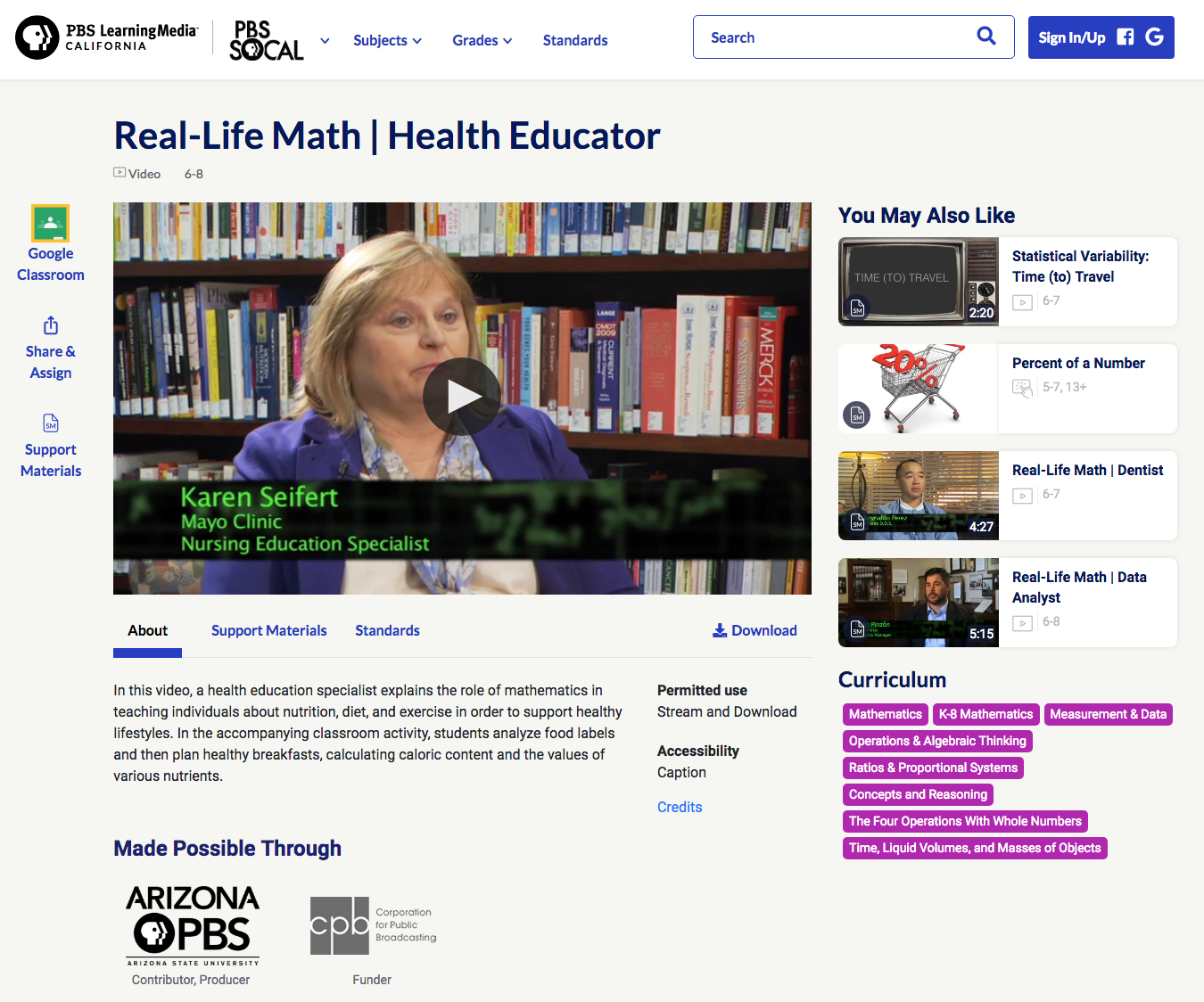 Real-Life Math | Health Educator Instructional Video