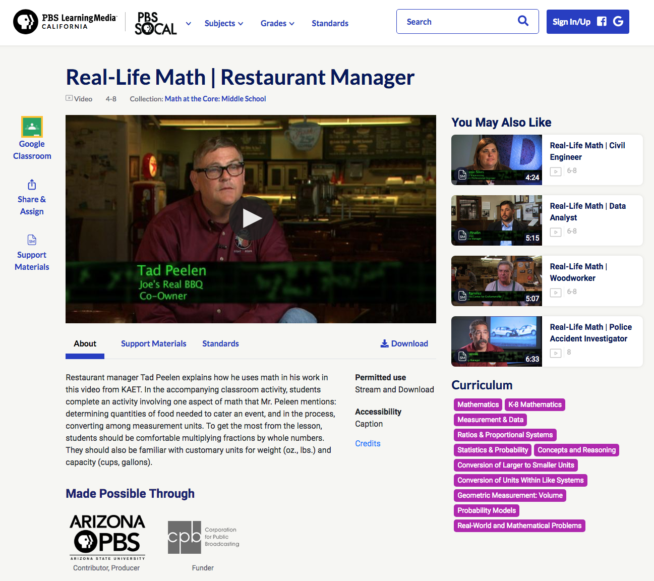 Real-Life Math | Restaurant Manager Instructional Video