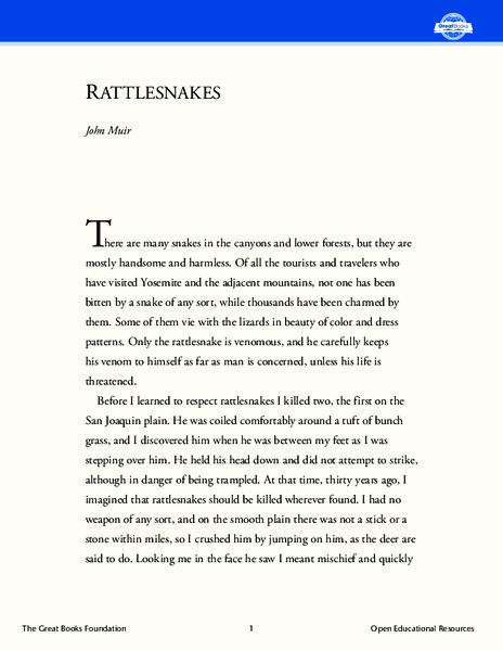 Rattlesnakes Worksheet