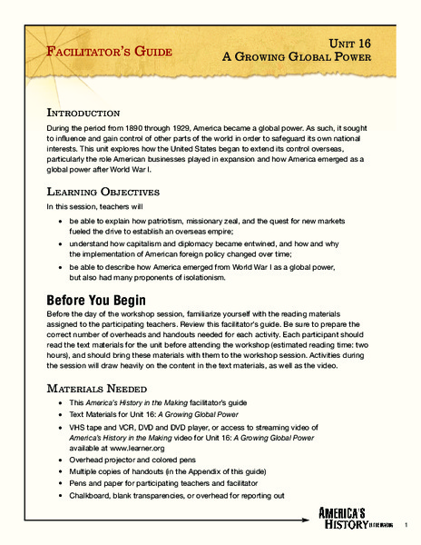 A Growing Global Power Unit Plan