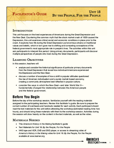 By the People, For the People Unit Plan