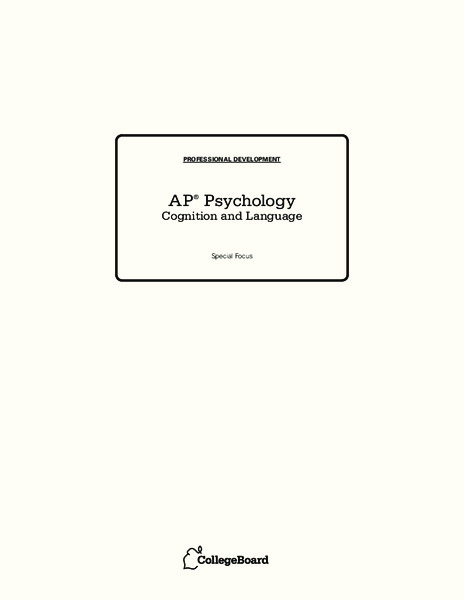 AP® Psychology Cognition and Language AP Test Prep