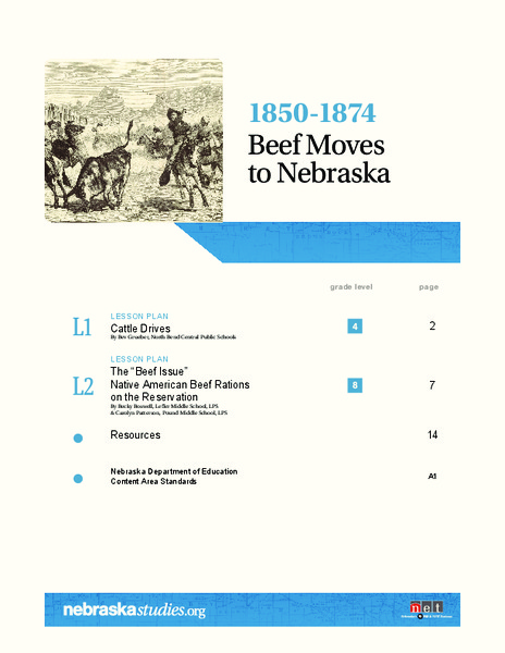 1850-1874 Beef Moves to Nebraska Lesson Plan