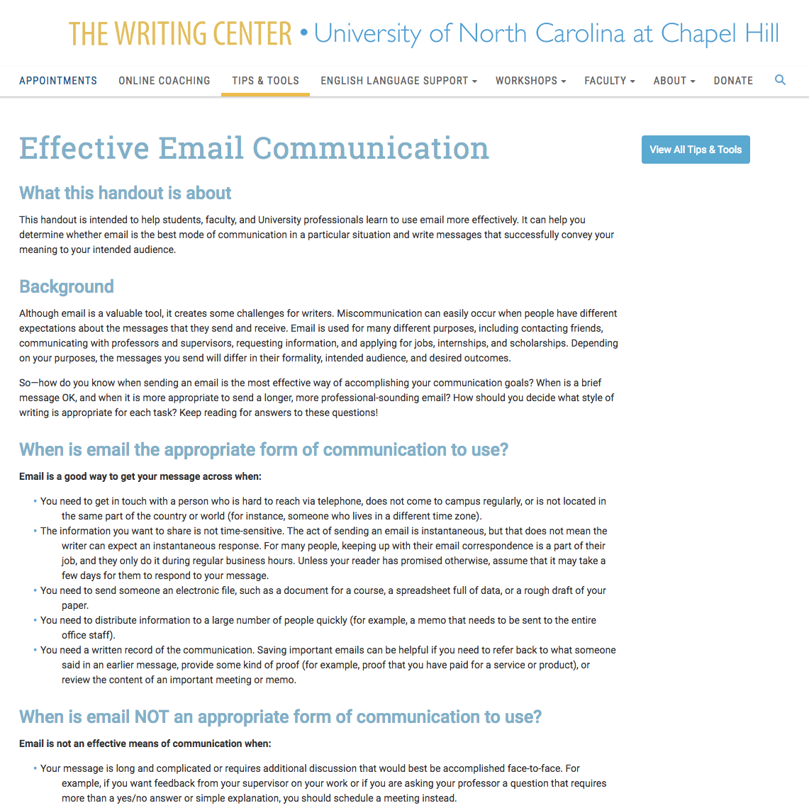 Effective Email Communication Website
