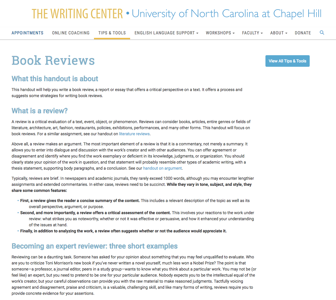 Book Reviews Website