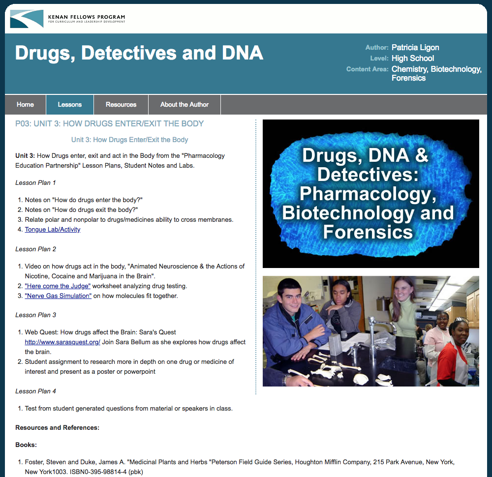 Unit 3: How Drugs Enter/Exit the Body Unit Plan