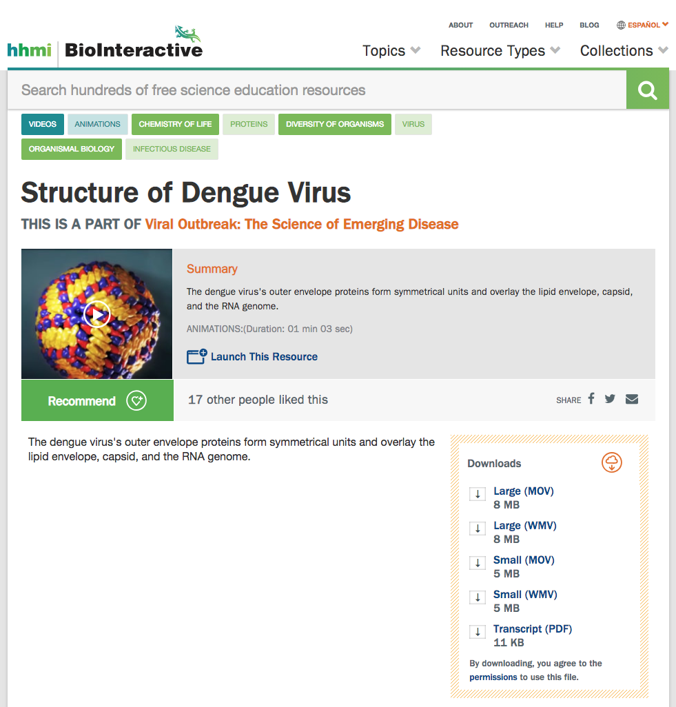 Structure of Dengue Virus Instructional Video