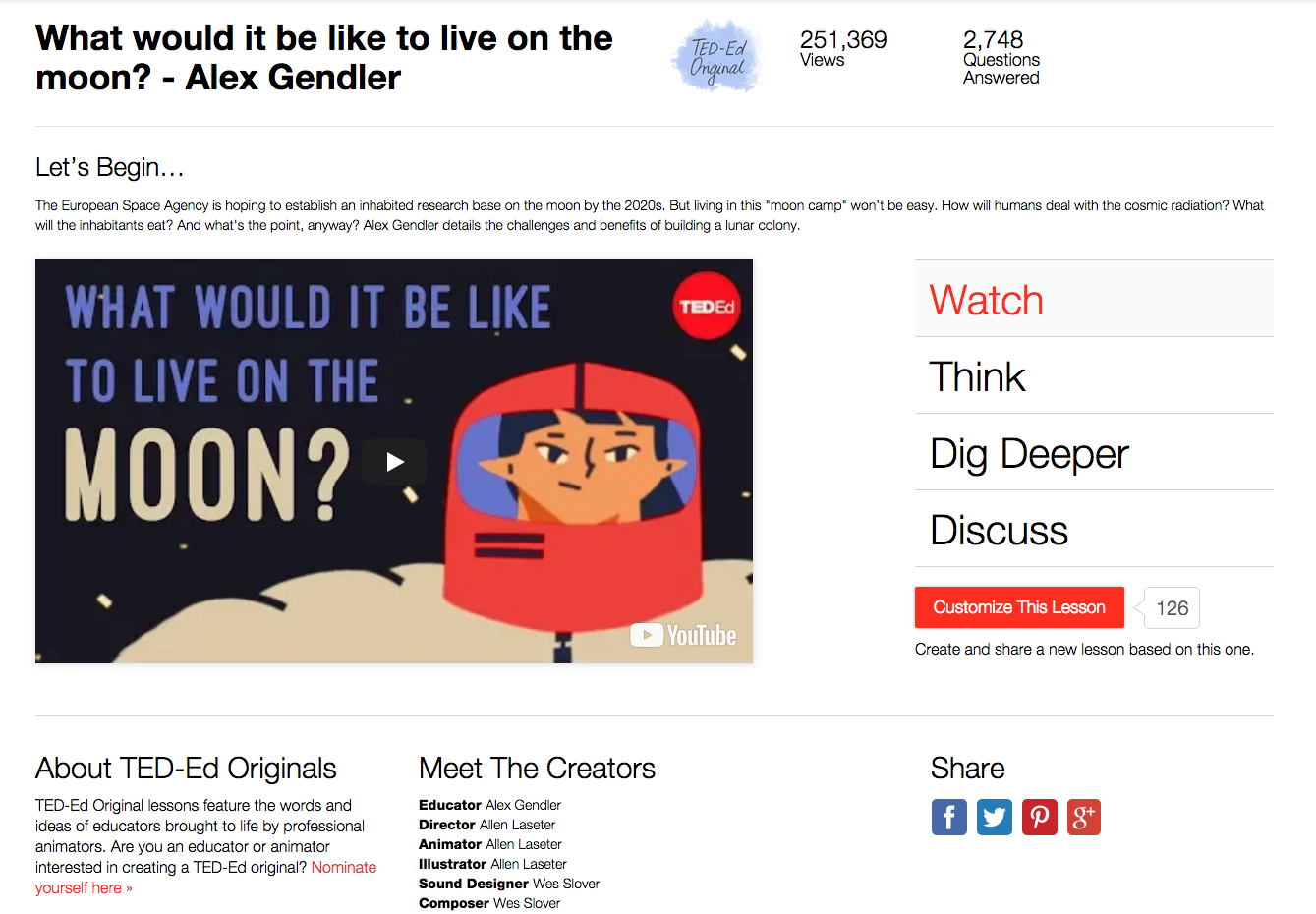 What Would It Be like to Live on the Moon? Instructional Video