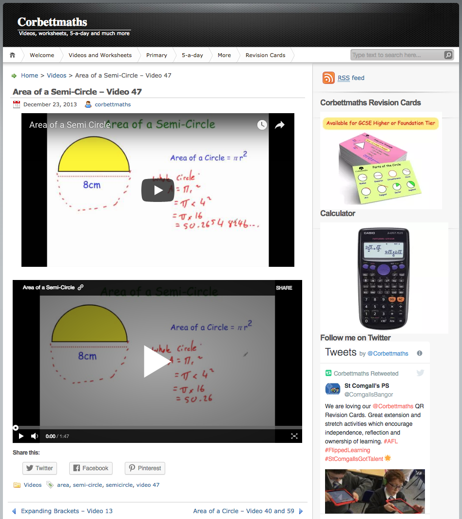 Area of a Semi-Circle Instructional Video