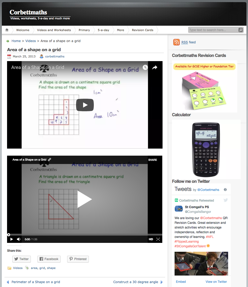 Area of a Shape on a Grid Instructional Video