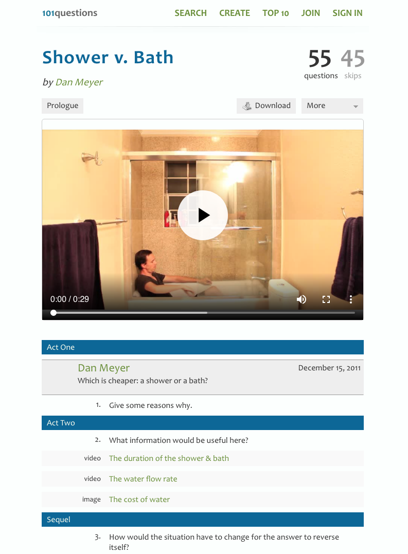 Shower v. Bath Activity