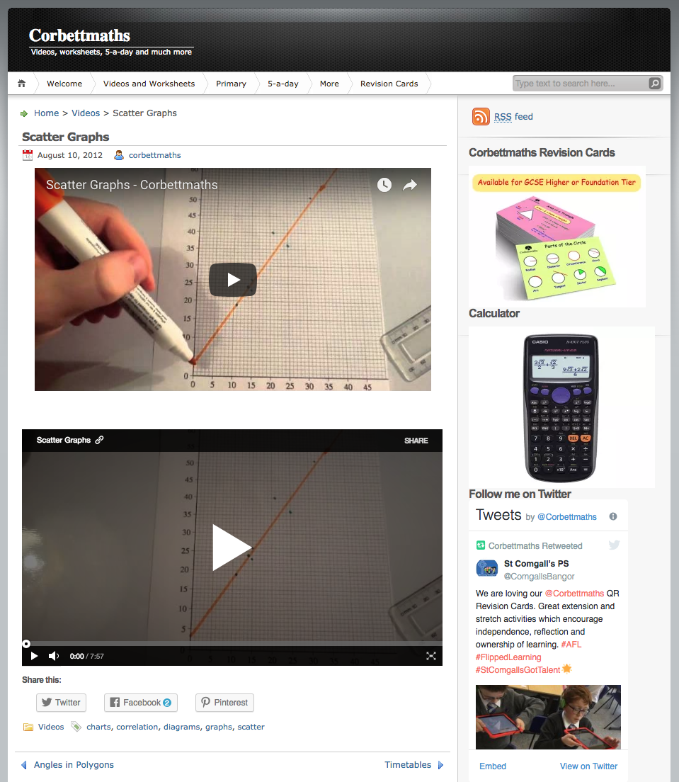 Scatter Graphs Instructional Video