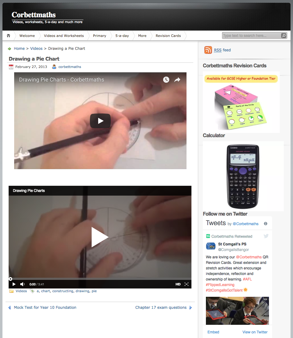 Drawing a Pie Chart Instructional Video