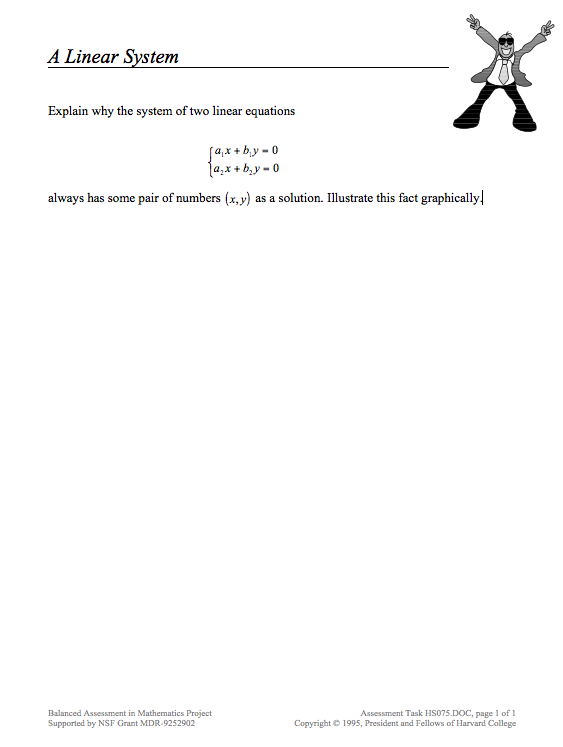 A Linear System Assessment
