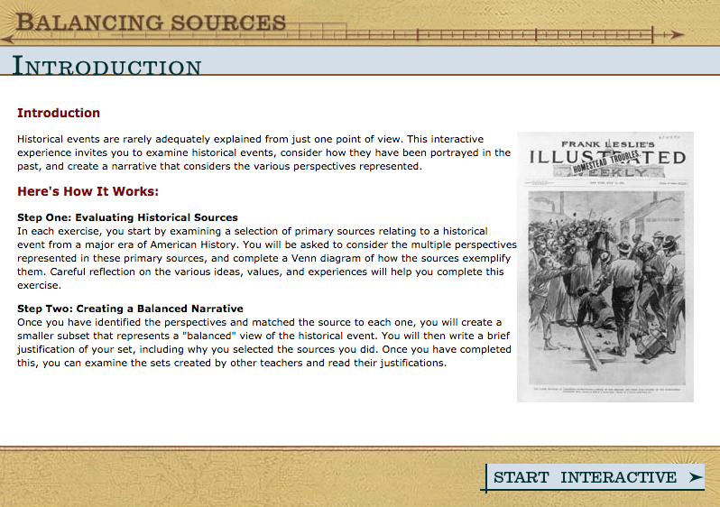 Balancing Sources Interactive