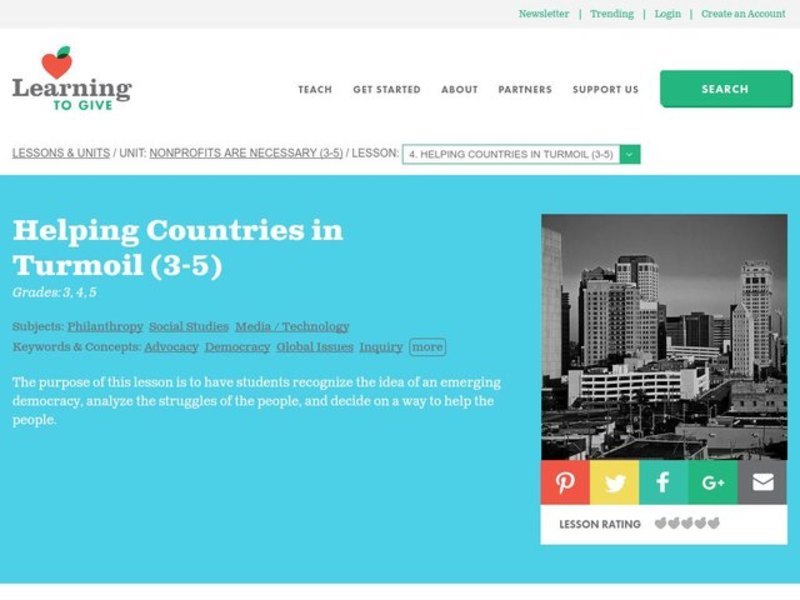 Helping Countries in Turmoil Lesson Plan