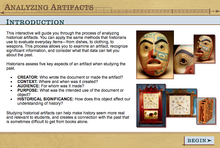 Analyzing Artifacts Interactive