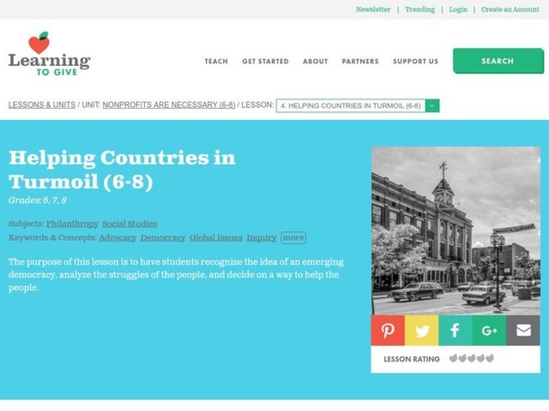 Helping Countries in Turmoil Lesson Plan