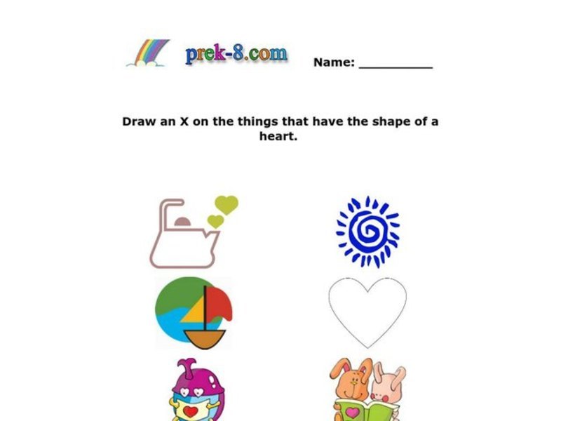 Heart Shapes Worksheet