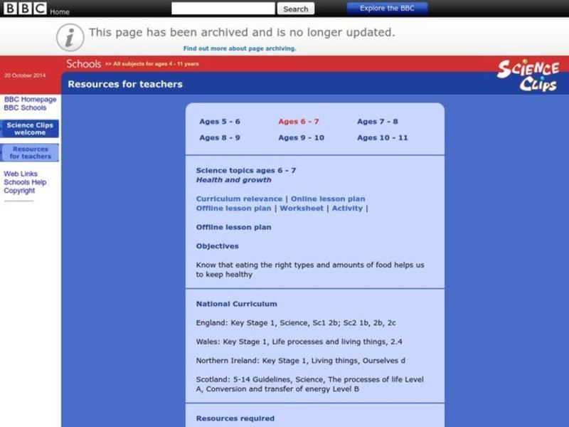 Health and Growth Lesson Plan