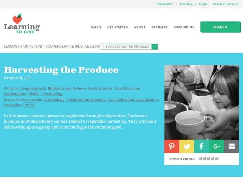 Harvesting the Produce Lesson Plan