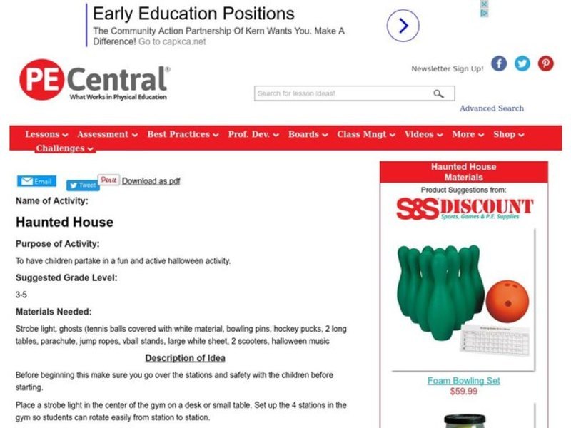 Haunted House Lesson Plan