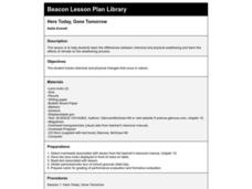 Here Today, Gone Tomorrow Lesson Plan