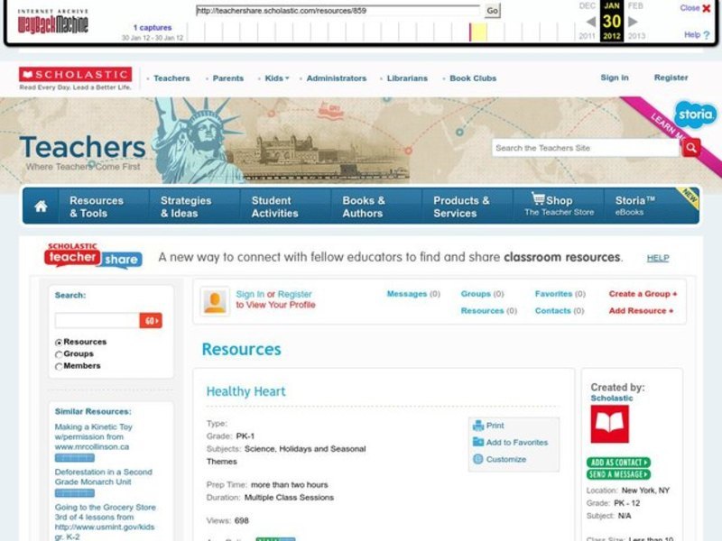 Healthy Heart Lesson Plan