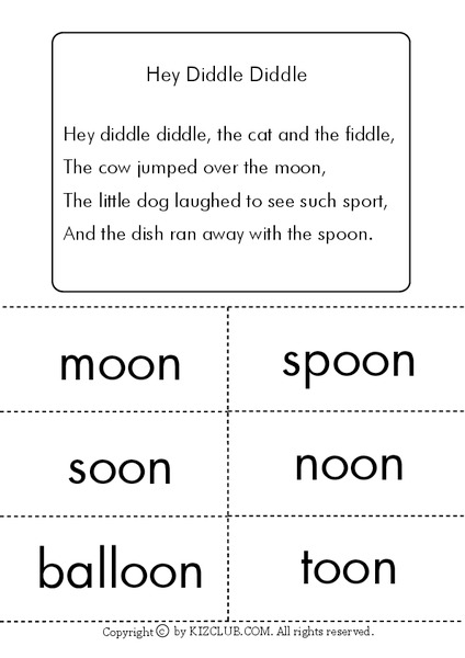 Hey Diddle Diddle Lesson Plan