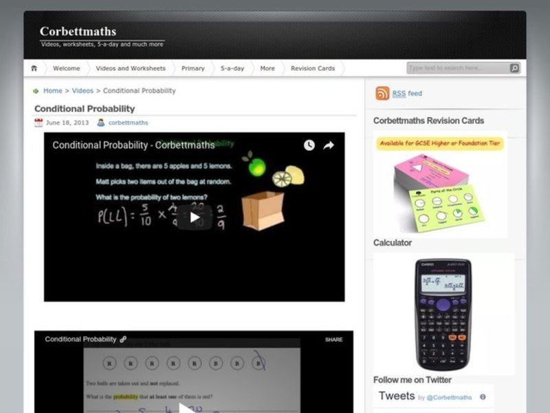 Conditional Probability Instructional Video