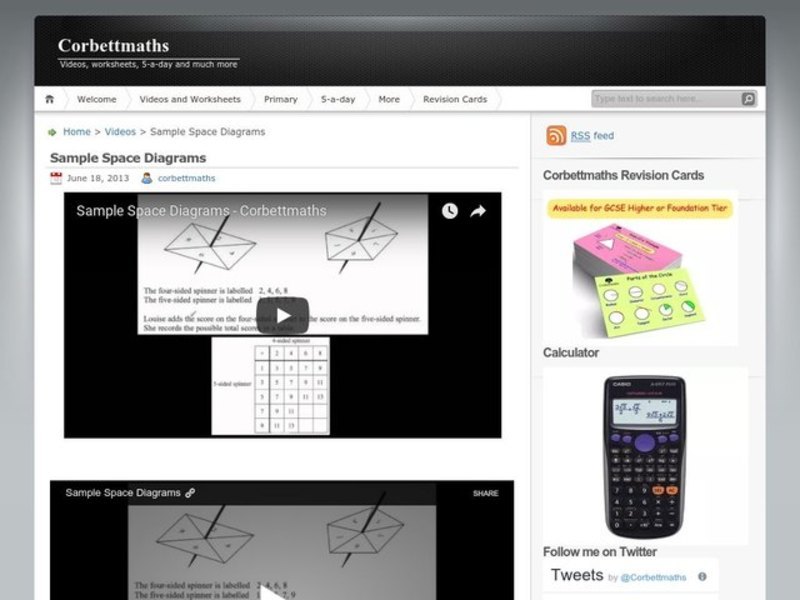 Sample Space Diagrams Instructional Video