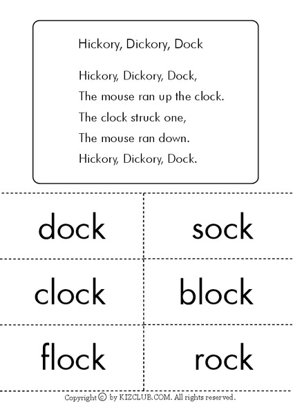 Hickory, Dickory, Dock Lesson Plan