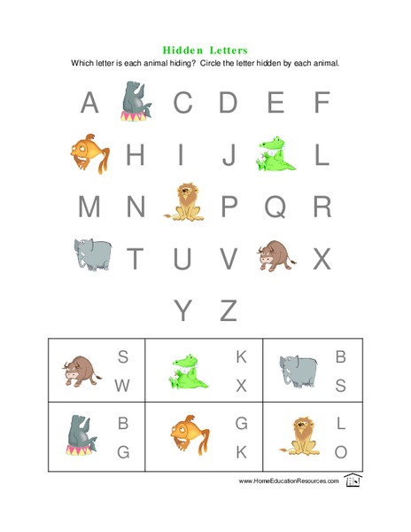 Hidden Letters Lesson Plan