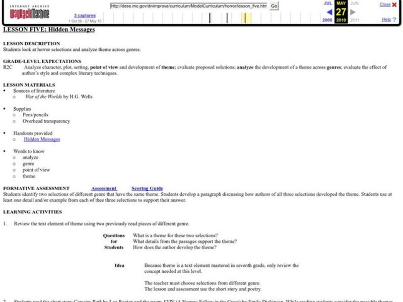 Hidden Messages Lesson Plan