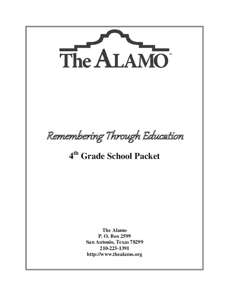The Alamo Lesson Plan