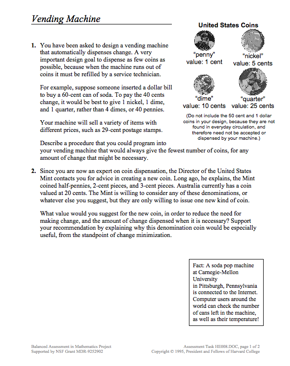 Vending Machine Assessment