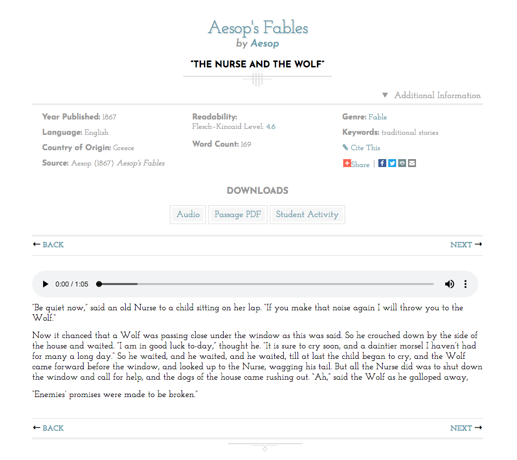 The Nurse and the Wolf Audio