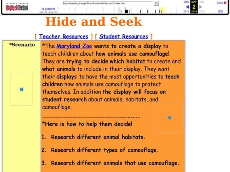 Hide and Seek Lesson Plan