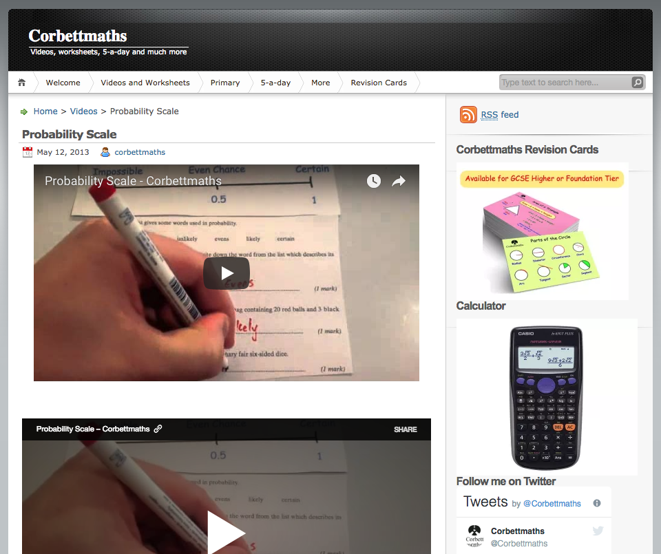 Probability Scale Instructional Video