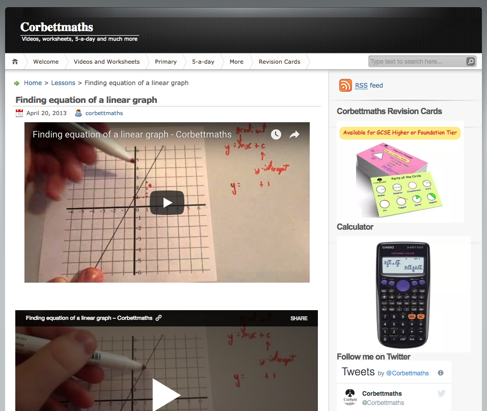 Finding Equation of a Linear Graph Instructional Video