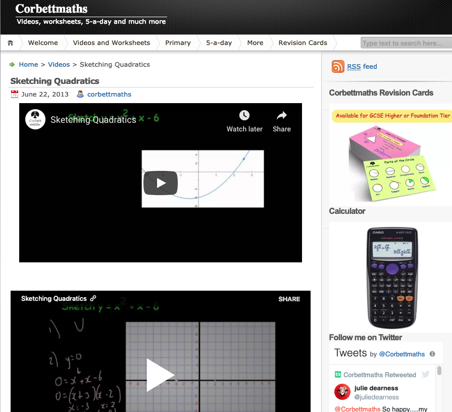 Sketching Quadratics Instructional Video